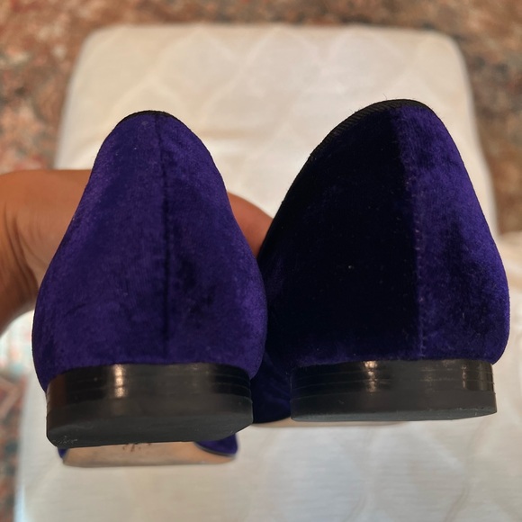 Cole Haan Deep Purple Indigo Velvet Sabrina Loafer Flat Size 7.5B - Picture 5 of 7